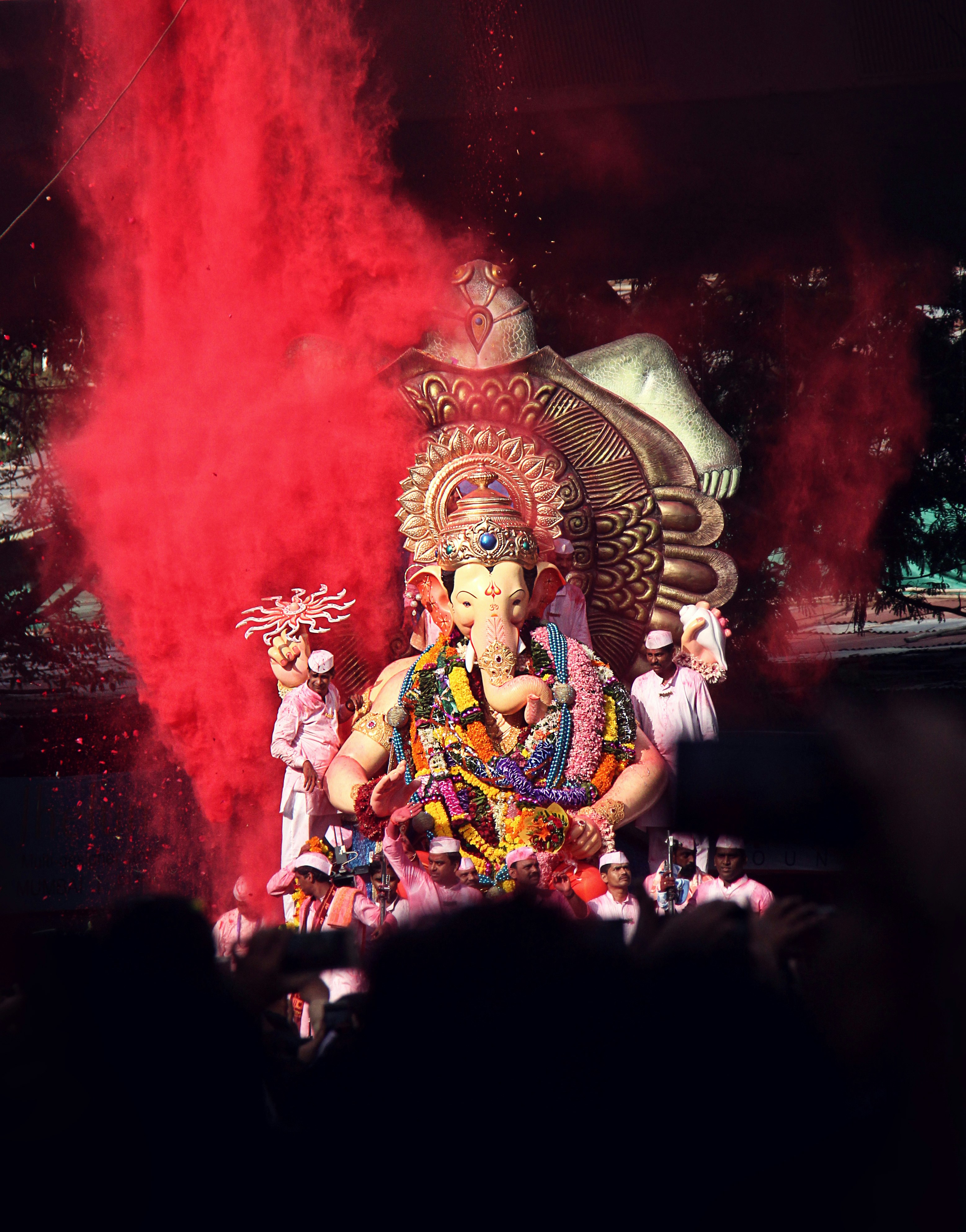 A street festival for Ganpati Darshan(Photo by Ajeet Mestry on Unsplash)